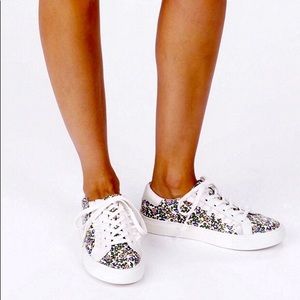 Tory Burch ruffle sneakers in floral print